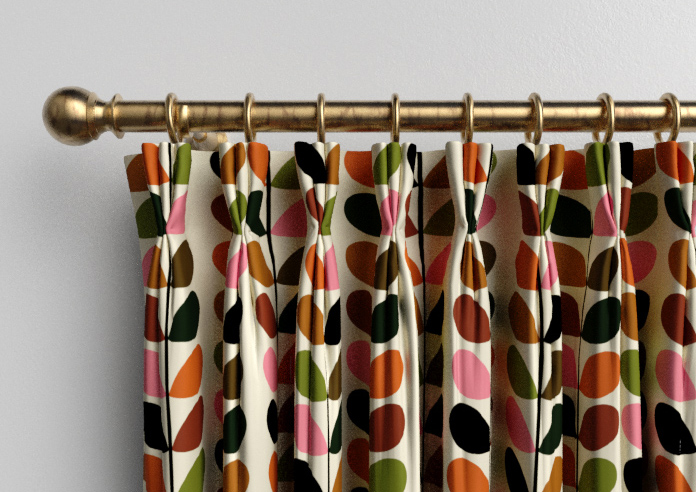 Orla Kiely Multi Stem, Pink & Red - Made to Measure Curtains - Image 11